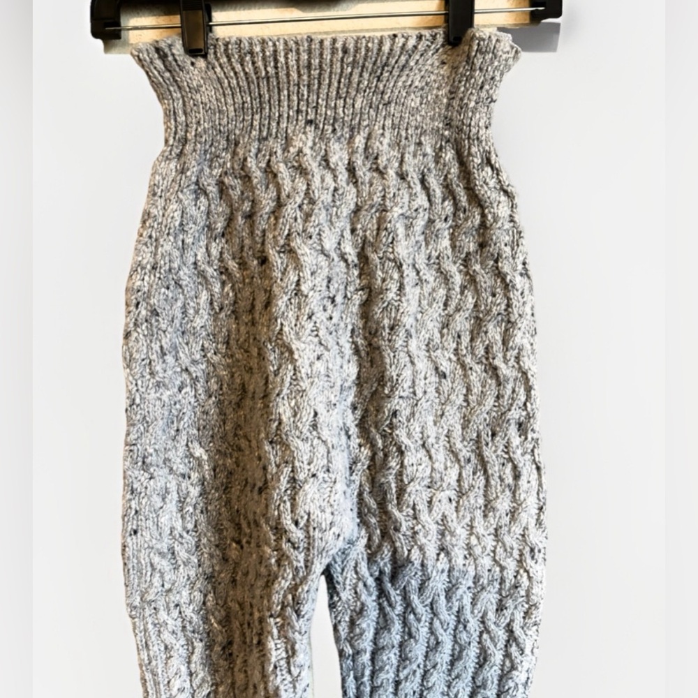 NWT Wool Cashmere Aran Cable Leggings Fisherman’s Medium Size Gorgeous Leggings - Picture 3 of 9